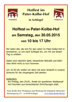 Hoffest 2015 im Pater-Kolbe