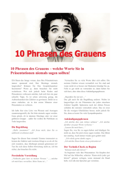 10 Phrasen des Grauens &ndash; welche Worte Sie in Pr&auml;sentationen