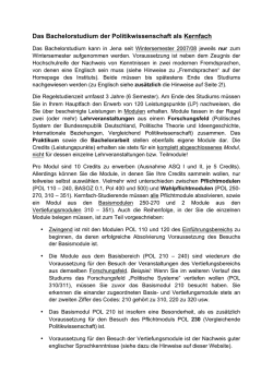 Informationen zum Studienablauf