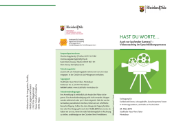 hast du worte&hellip; - Ministerium f&uuml;r Integration, Familie, Kinder, Jugend