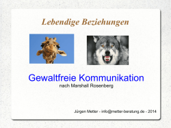 Achtsame, Gewaltfreie Kommunikation und Therapie in T&uuml;bingen