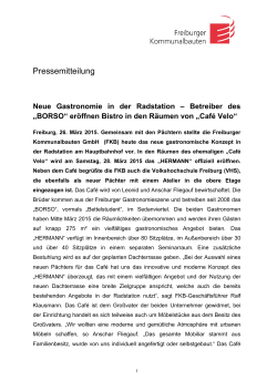 Pressemitteilung - Freiburger Stadtbau GmbH
