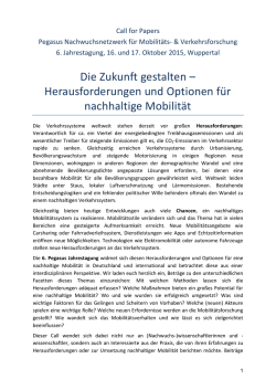 Die Zukunft gestalten &ndash; Herausforderungen und Optionen f&uuml;r