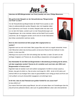 Interview mit SPD-Bürgermeister von Forst (Lausitz) und Juso