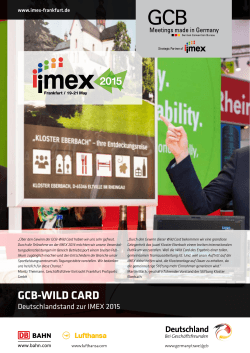 Wild-Card GCB Deutschlandstand IMEX 2015 / PDF
