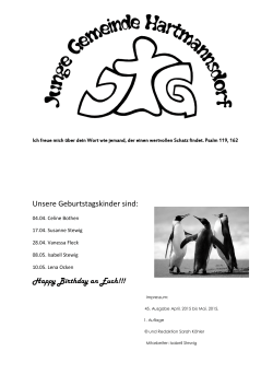 Infobrief April und Mai als pdf zum