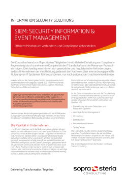 siem: security information & event management