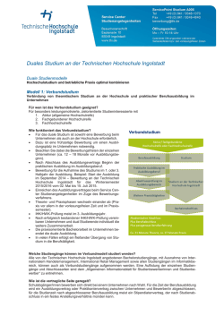 Duales Studium - Technische Hochschule Ingolstadt