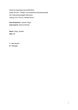 Interview von Joachim Fiege