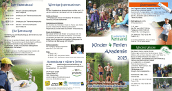 Folder Kinder & Ferien Akademie 2015