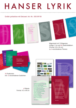 HANSER LYRIK - Hanser Verlag