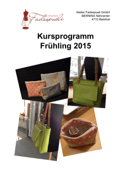 Kursprogramm Frühling 2015