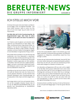 ICH STELLE MICH VOR - Bereuter Holding AG