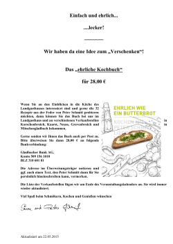 Einfach und ehrlich... ....lecker! ~~~~~~~ Wir haben da eine Idee