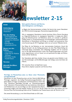 Newsletter 02-15 - Kolleg Postwachstumsgesellschaften