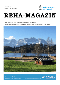 REHA-MAGAZIN - Rehazentrum Kitzbühel