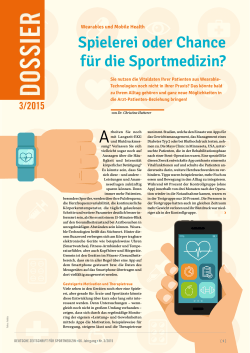 Wearables und Mobile Health - Deutsche Zeitschrift für Sportmedizin