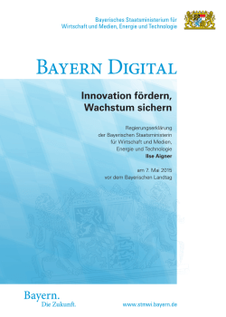 Innovation f&ouml;rdern, Wachstum sichern
