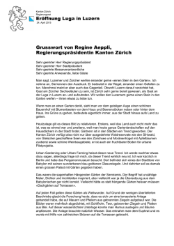 Grusswort Luga (PDF, 3 Seiten, 173 kB) - Regierungsrat
