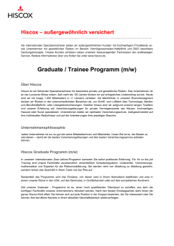 Graduate Programm 2015