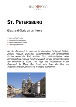 St Petersburg - Studiosus Reisen München GmbH