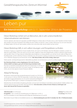Leben pur - Gestalttherapeutisches Zentrum Würmtal