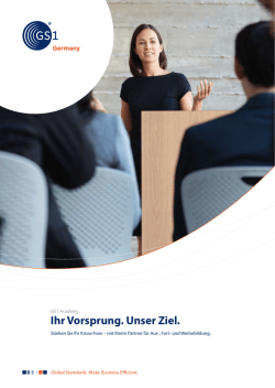 Ihr Vorsprung. Unser Ziel.