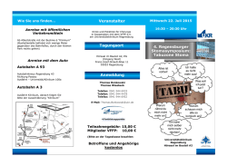 Programmflyer  - Universitätsklinikum Regensburg