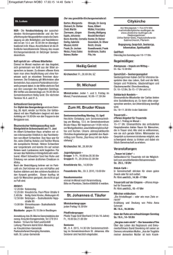 Heilig Geist St. Michael Zum Hl. Bruder Klaus St. Johannes d. T&auml;ufer