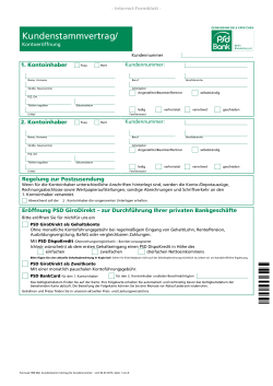 Kundenstammvertrag/ - PSD Bank - Berlin