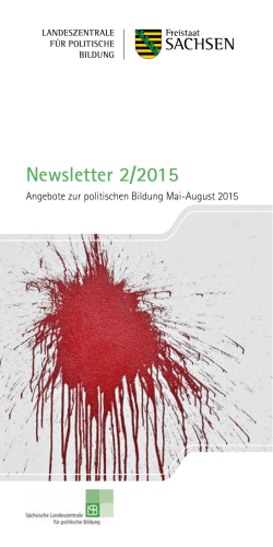 Newsletter 2/2015 - Sächsische Landeszentrale für politische Bildung