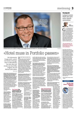 htr hotelrevue, Interview Michael L&uuml;thi, 15. April 2015