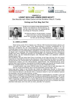 VIKTOR FRANKL ZENTRUM WIEN_Handout_Lohnt sich das Leben