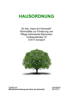 Hausordnung herunterladen (einfache Sprache)