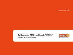 Dein SPIEGEL AdSpecials 2015 - Spiegel-QC
