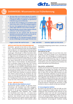 Informationsblatt "Darmkrebsfr&uuml;herkennung"