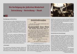 Die Verfolgung der j&uuml;dischen Minderheit