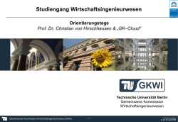 SS 2015 - Studiengang Wirtschaftsingenieurwesen