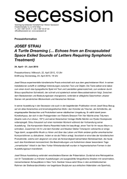 JOSEF STRAU A Turtle Dreaming (… Echoes from an