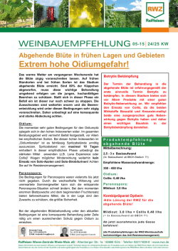 Weinbauempfehlung 05 2015
