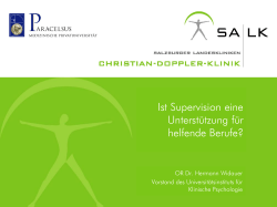 Ist Supervision eine Unterst&uuml;tzung f&uuml;r helfende Berufe?
