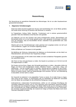 Hausordnung - Die LWB Verwaltungsgesellschaft