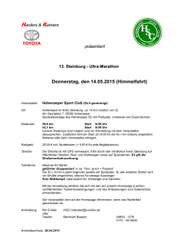 14.05.2015 Steinburg Ultra Marathon