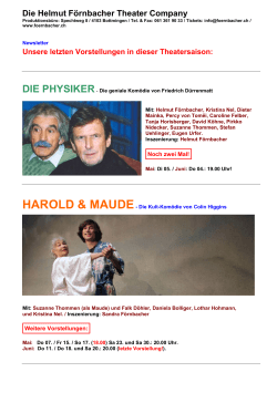Aktueller Newsletter - Die Helmut Förnbacher Theater Company