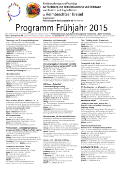 Plakat Programm F 15 - Diakonie Hochfranken