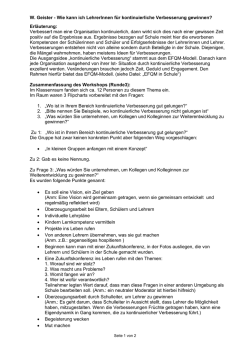Wie kann ich LehrerInnen f&uuml;r kontinuierliche Verbesserung gewinnen