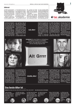 I Das beste Alter ist&hellip;