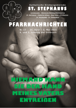 PFARRNACHRICHTEN NIEMAND KANN SIE DER HAND MEINES