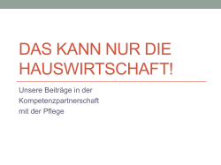 Feulner: Das kann nur die Hauswirtschaft