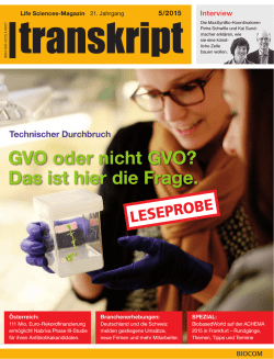 GVO oder nicht GVO? Das ist hier die Frage.